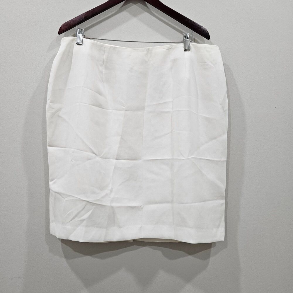 Talbots Womens Pencil Skirt Sze 16P White Minimalist Capsule Fairy Preppy Office